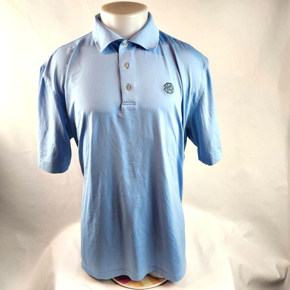 Peter Millar Polo Shirt Mens XL Blue Summer Comfort Golf Performance Athletic